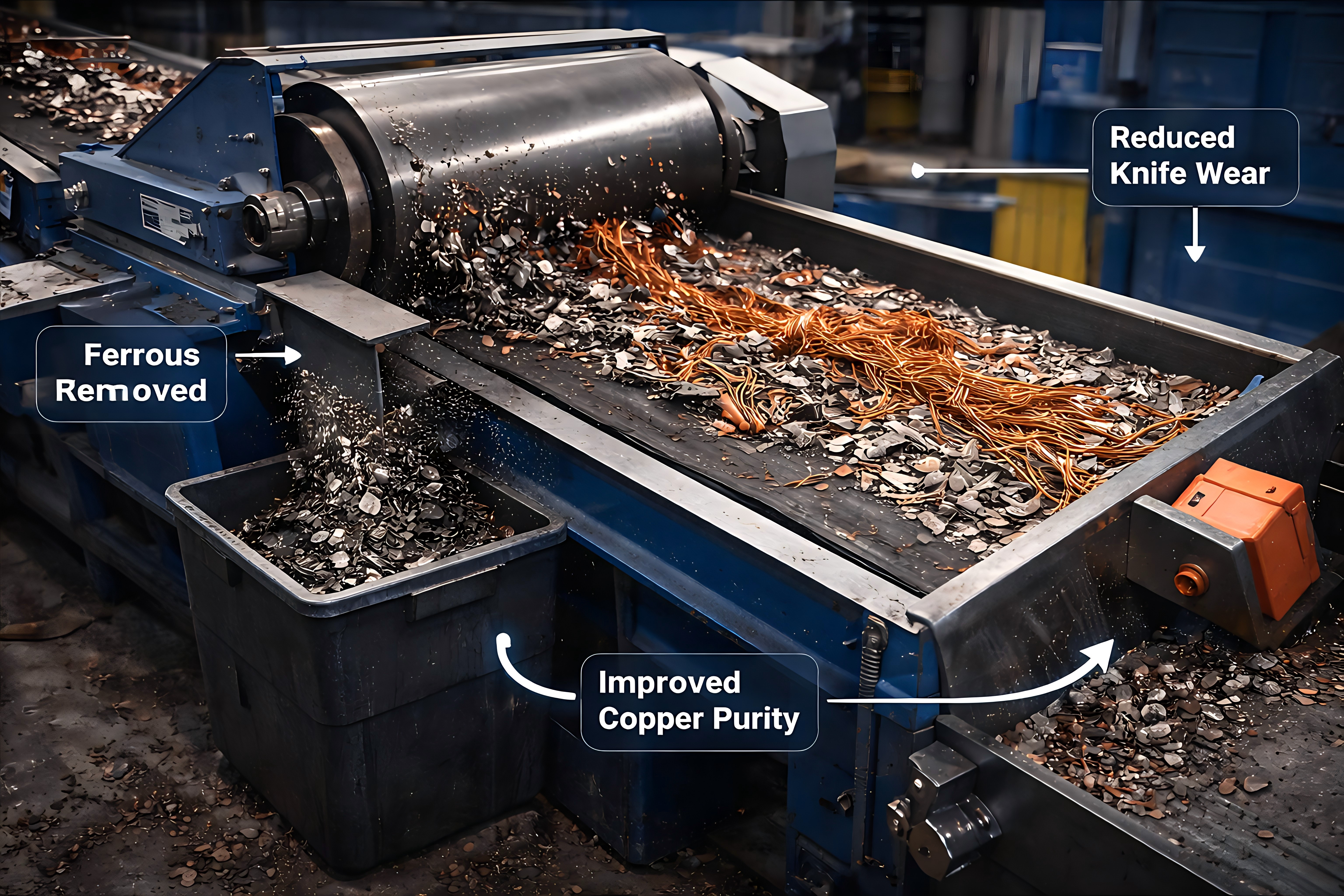 ICW Wire Cleaning With High Intensity Magnetic Separator
