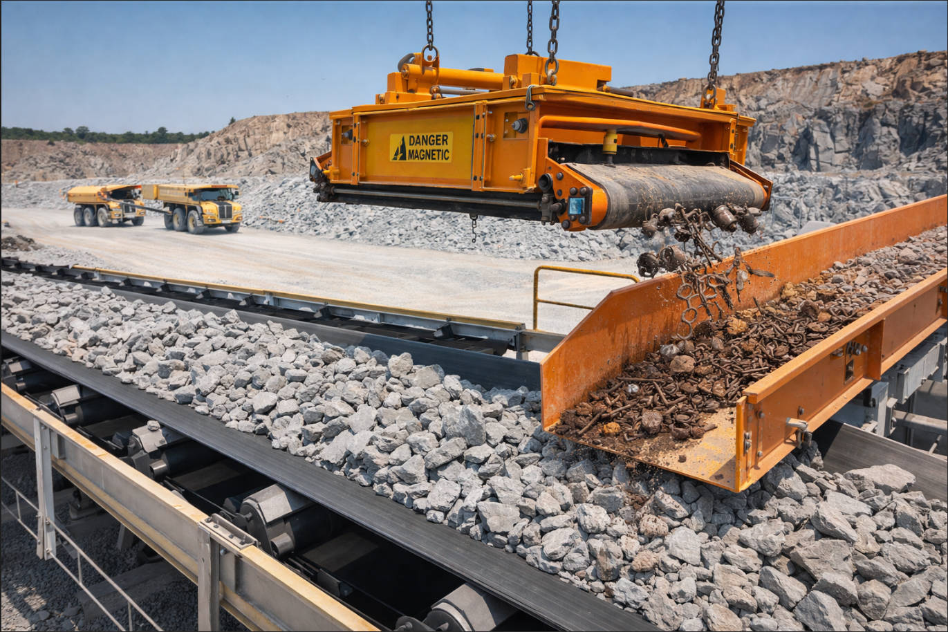 Quarry Overband Magnet Installation