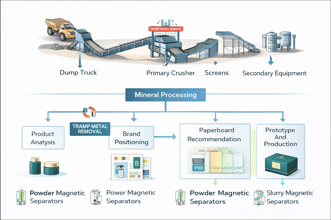 Process Flow Diagram With Magnetic Separators
