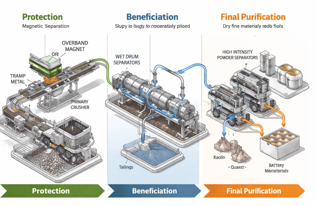 Magnetic Separation Plant Flow Diagram
