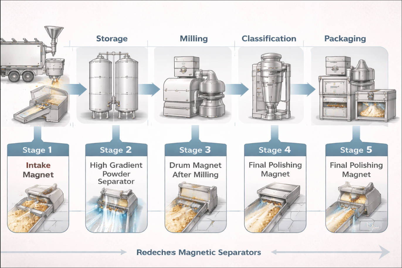 Powder Line Magnetic Layout