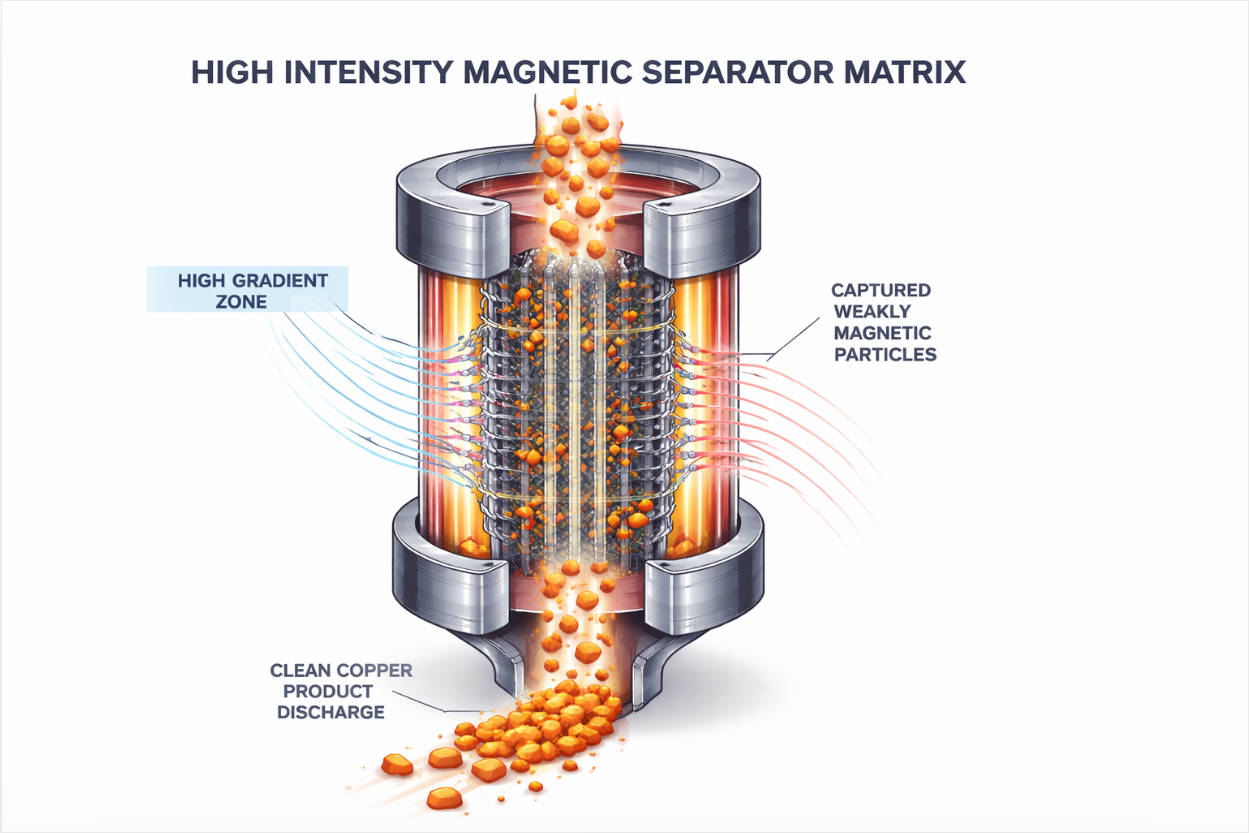 High Intensity Magnetic Separator Matrix Cross Section