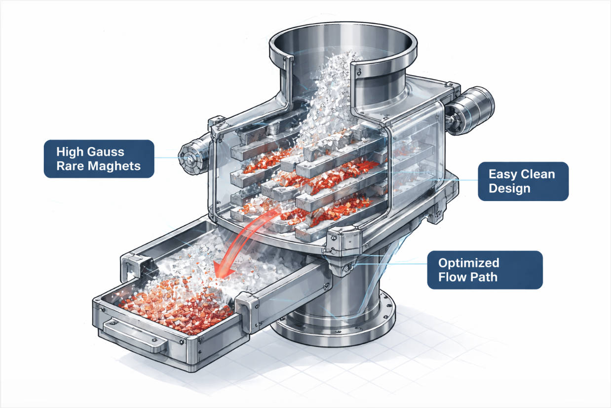 High Intensity Powder Magnetic Separator Cutaway