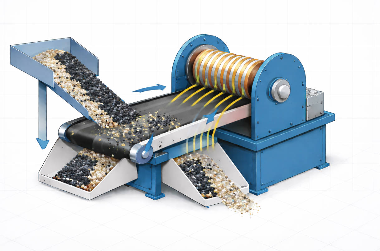Magnetic Separation Principle Diagram