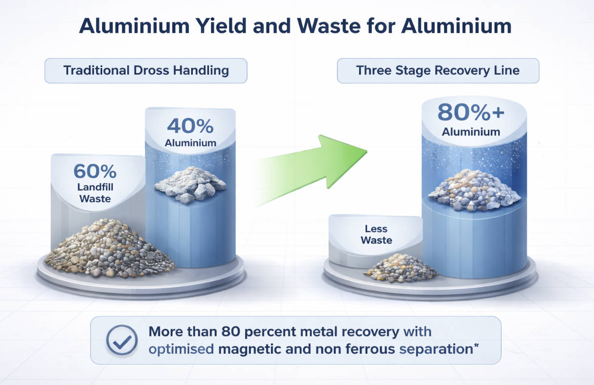 Aluminium Dross Recovery Performance Comparison