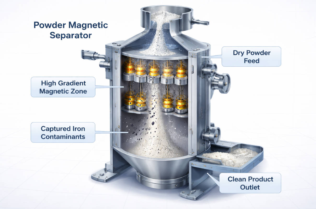 Powder Magnetic Separator Cutaway View