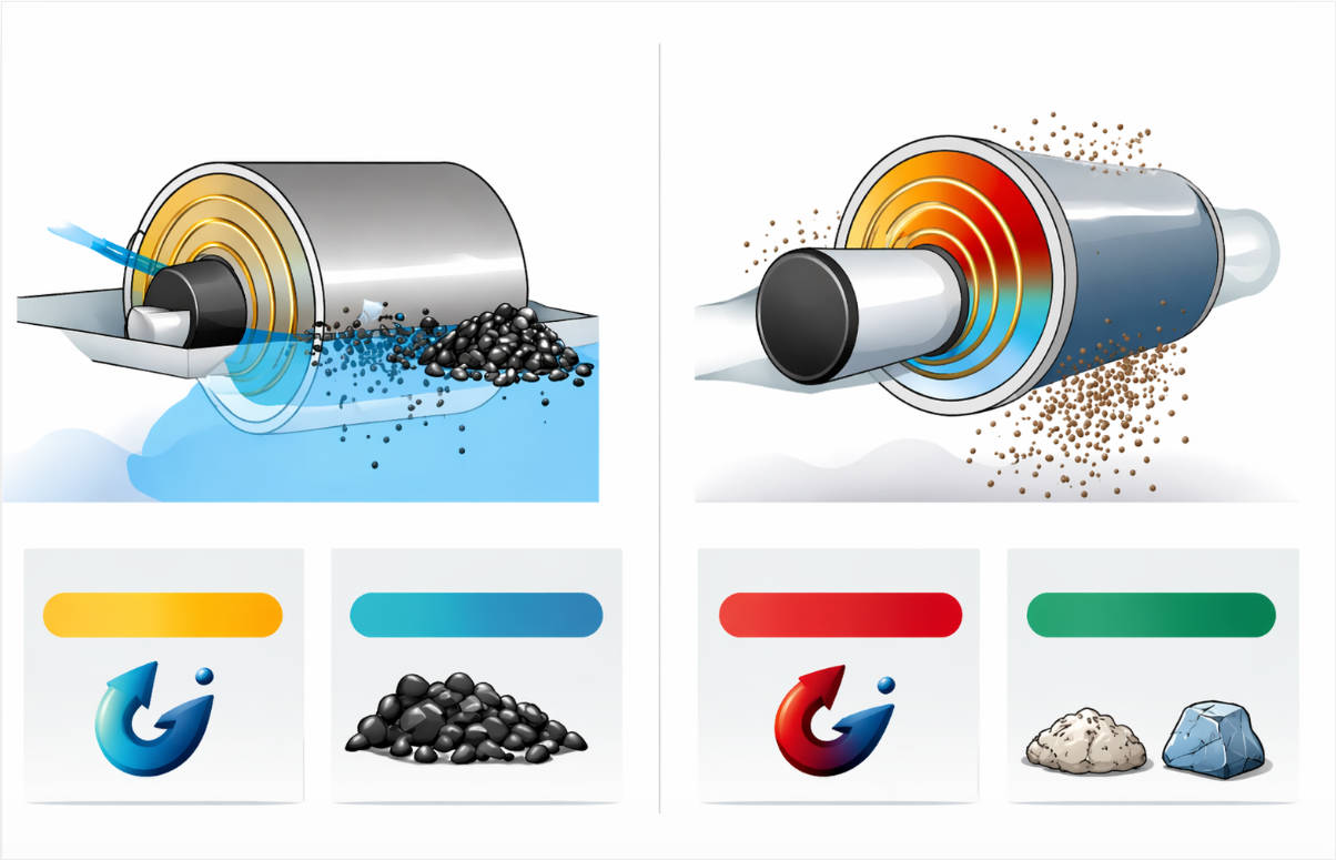 Low And High Intensity Magnetic Separators Comparison