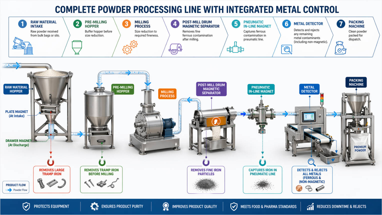 Powder Magnetic Separation Line Overview
