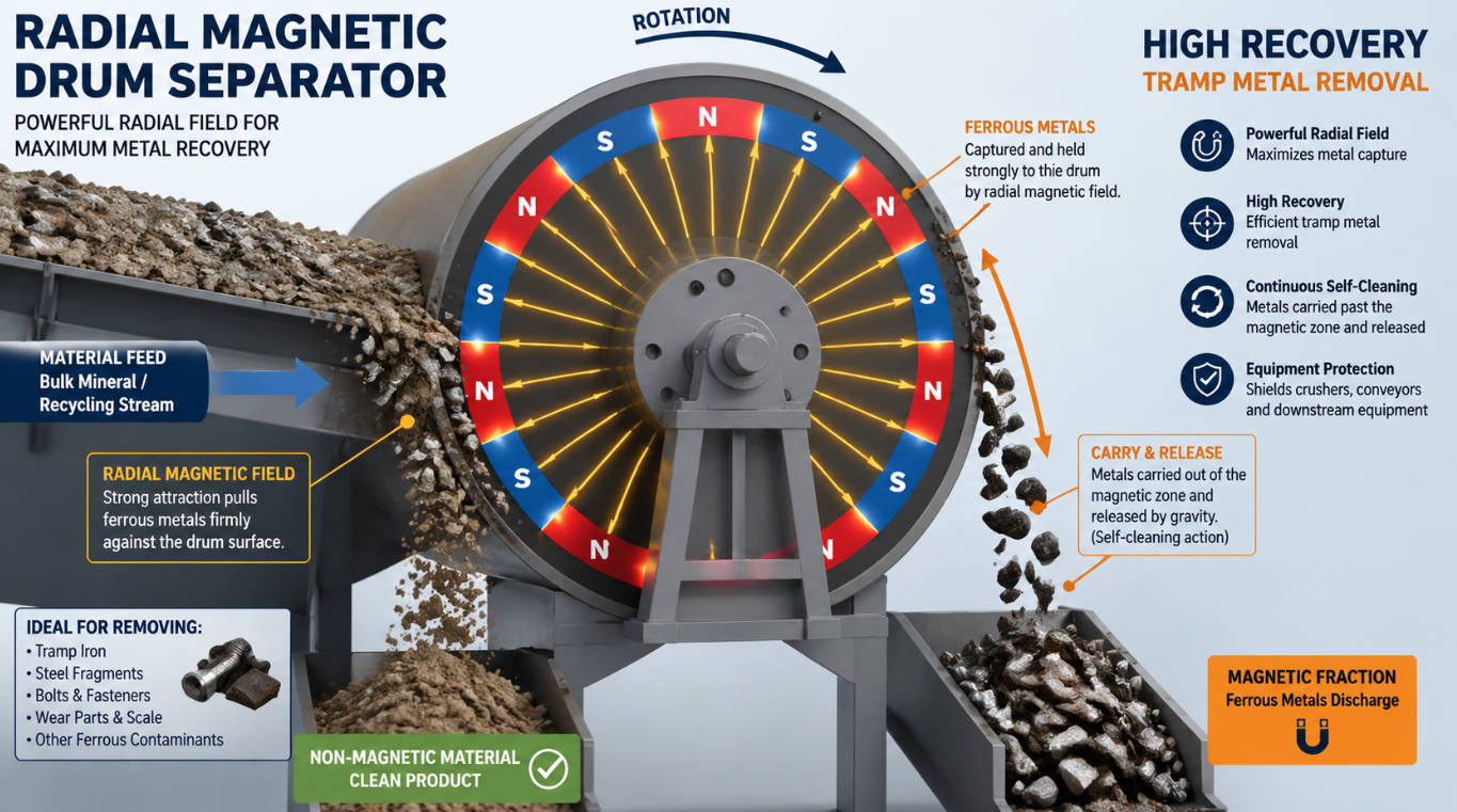 Radial Field High Recovery Separator