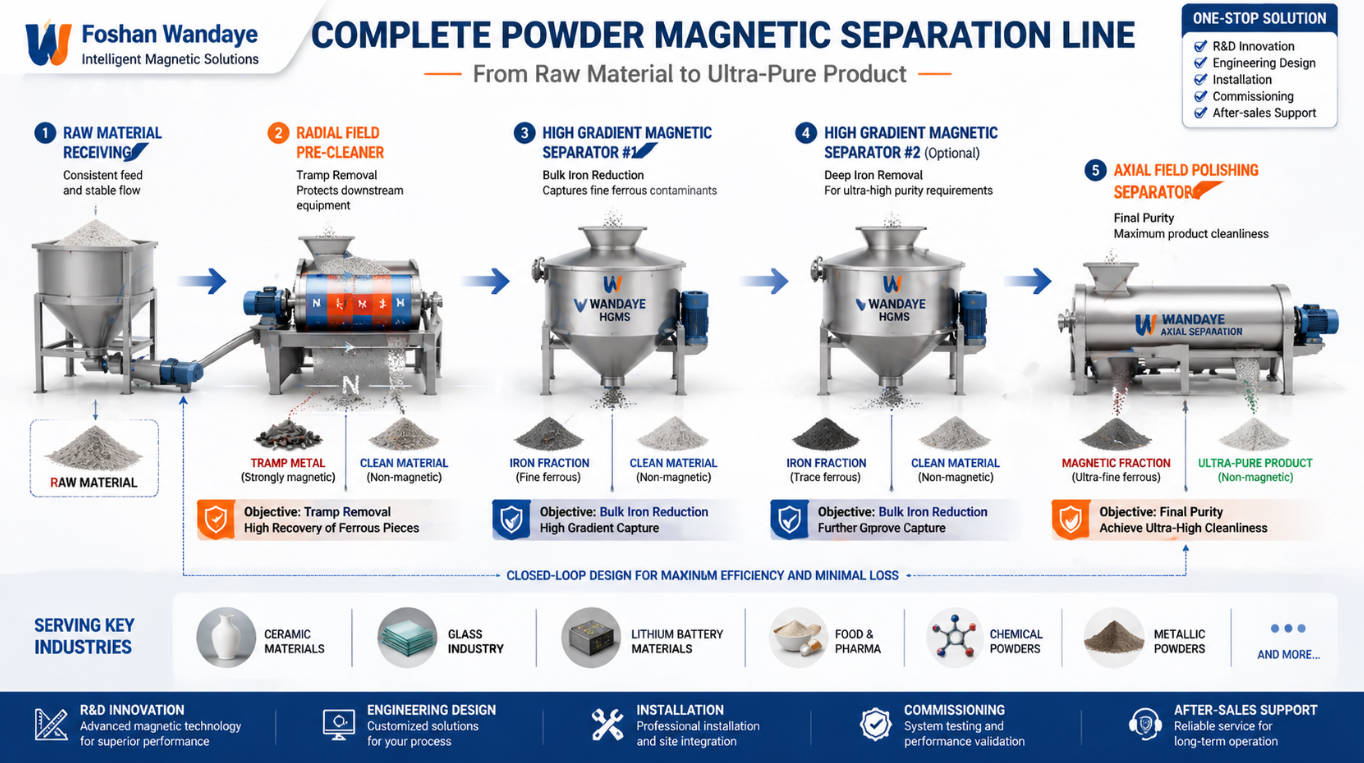 Wandaye Magnetic Separation Process Flow