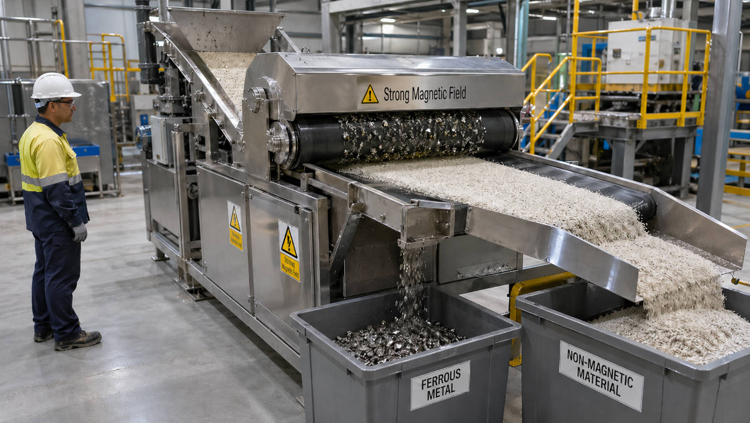 Magnetic Belt Conveyor Industrial Application Scene