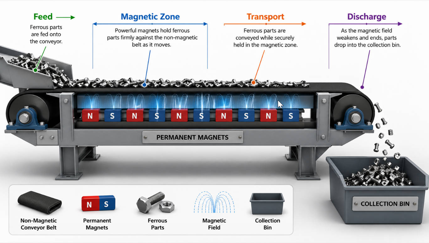 Magnetic Conveyor Working Principle