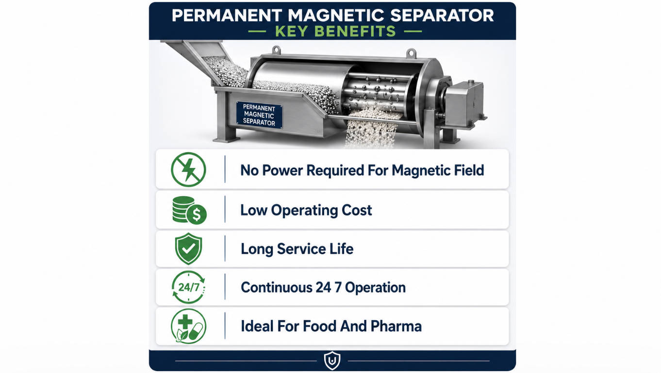 Permanent Magnetic Separator Key Benefits