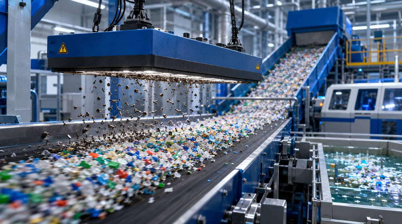 Magnetic Separation In Plastic Recycling Plant