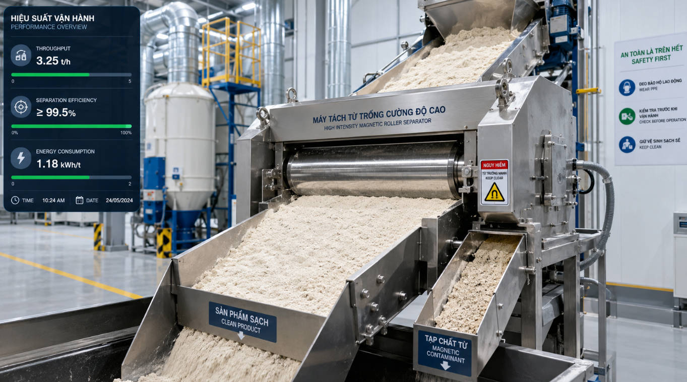 Magnetic Roller Separator In Operation