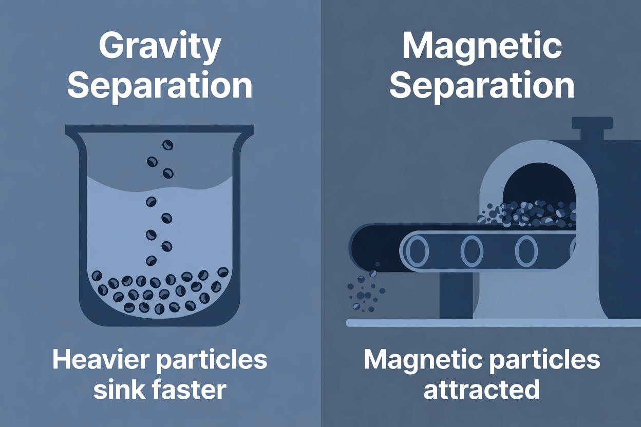 Gravity And Magnetic Separation Infographic