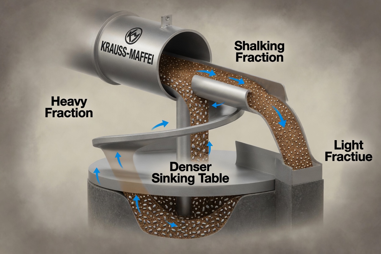 Gravity Separation Process Illustration