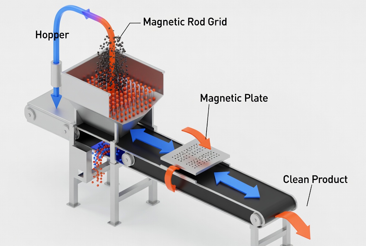 Powder Magnetic Separation Line Diagram