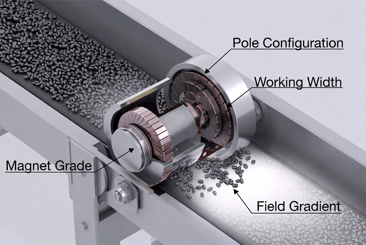Magnetic Roller Separator Technical Diagram