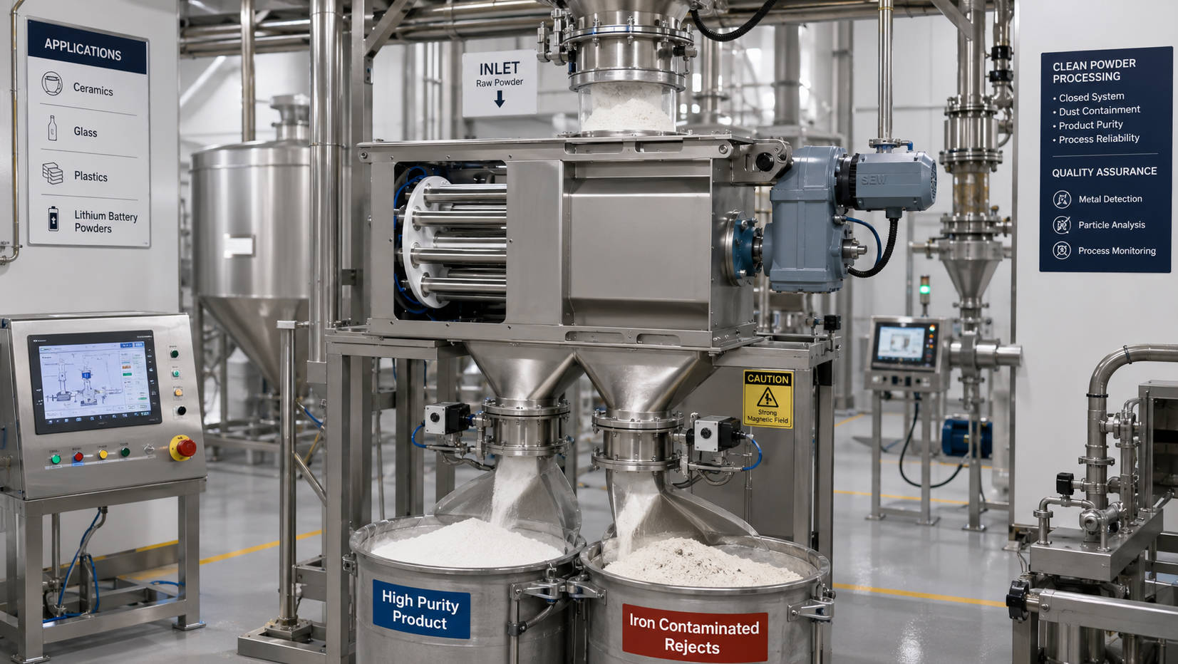 Powder Magnetic Separator In Modern Powder Plant