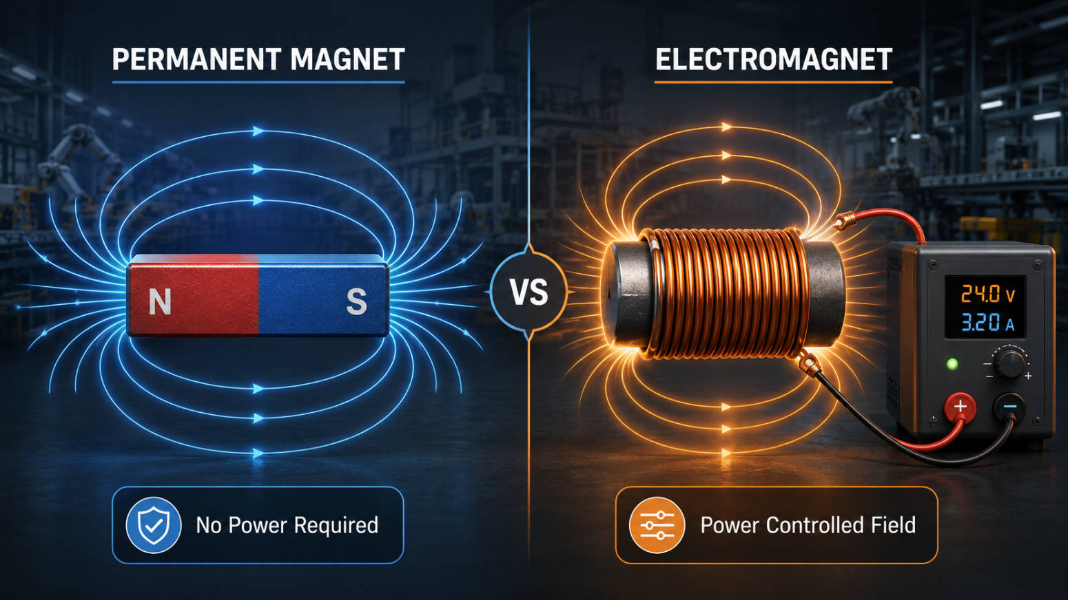 Permanent Magnet Versus Electromagnet Overview