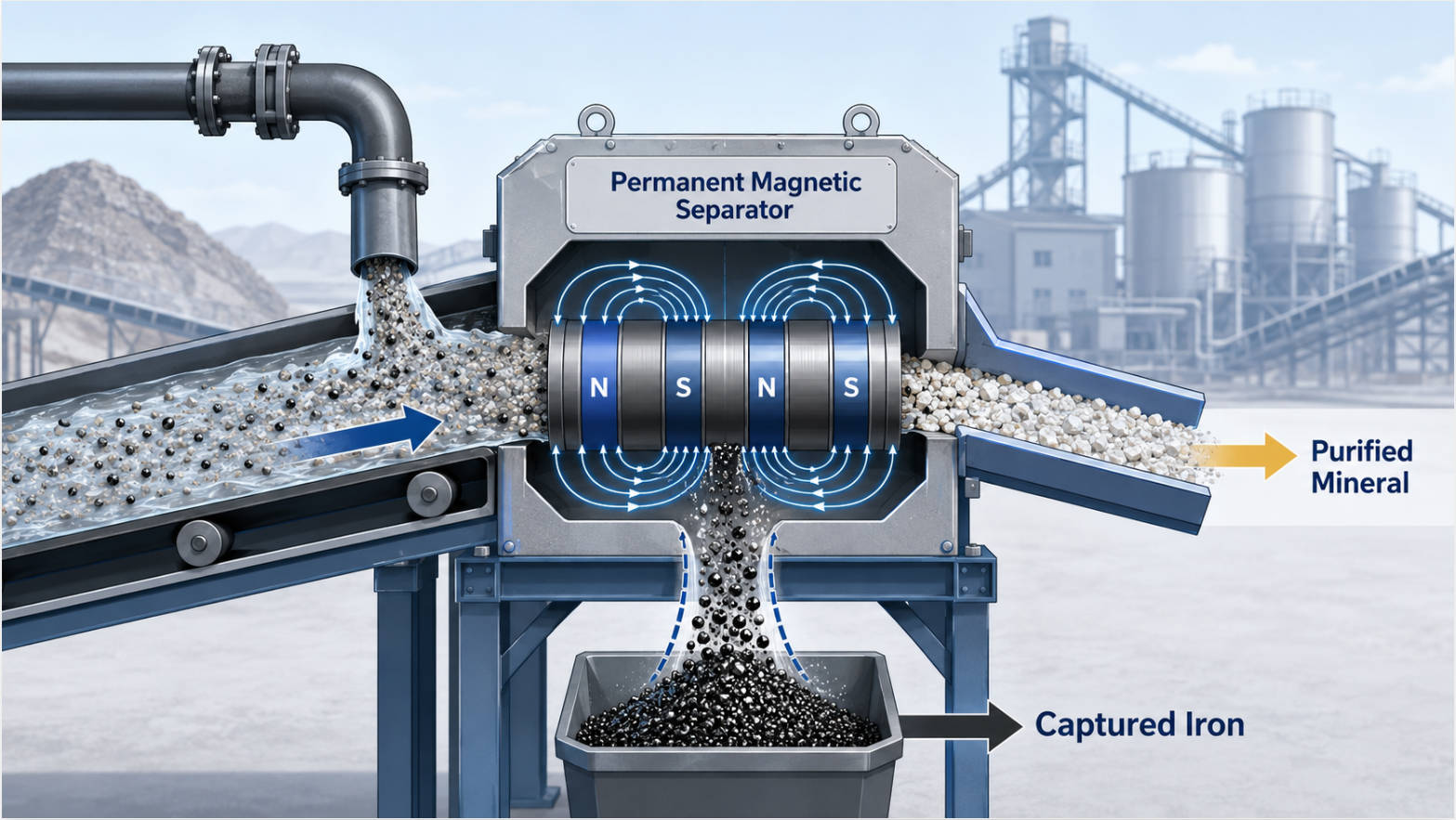 Permanent Magnetic Separator Process Flow