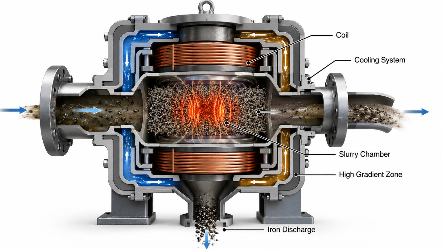 High Gradient Slurry Separator Structure