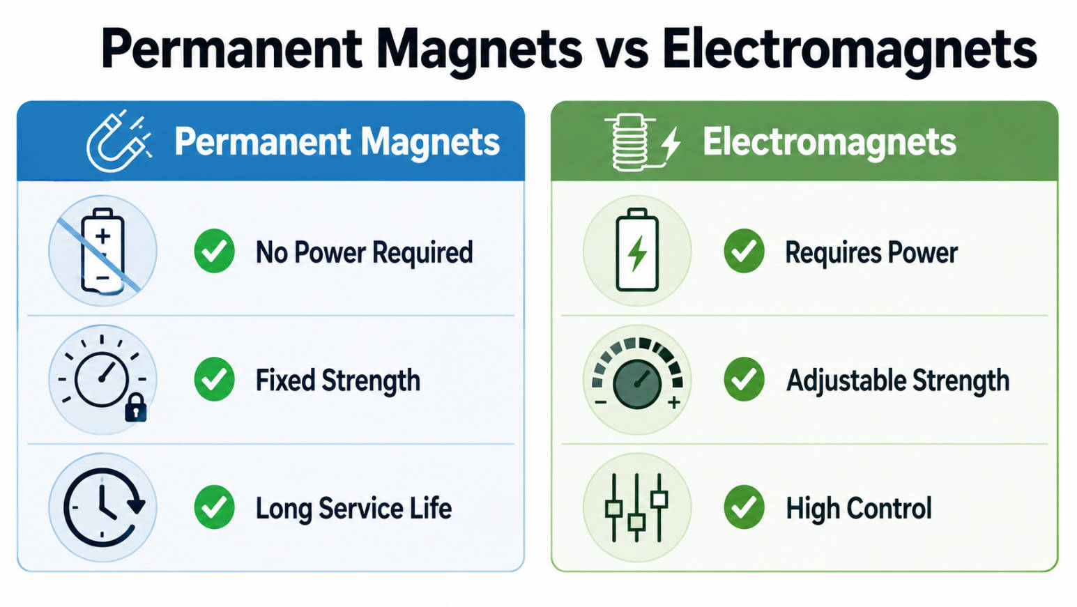 Permanent And Electromagnetic Magnet Comparison