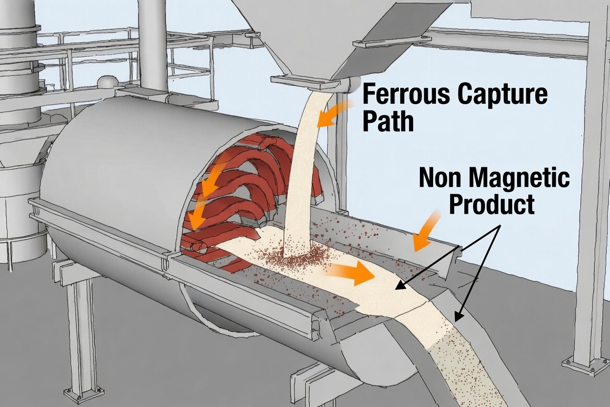 Drum Magnetic Separator Cross Section