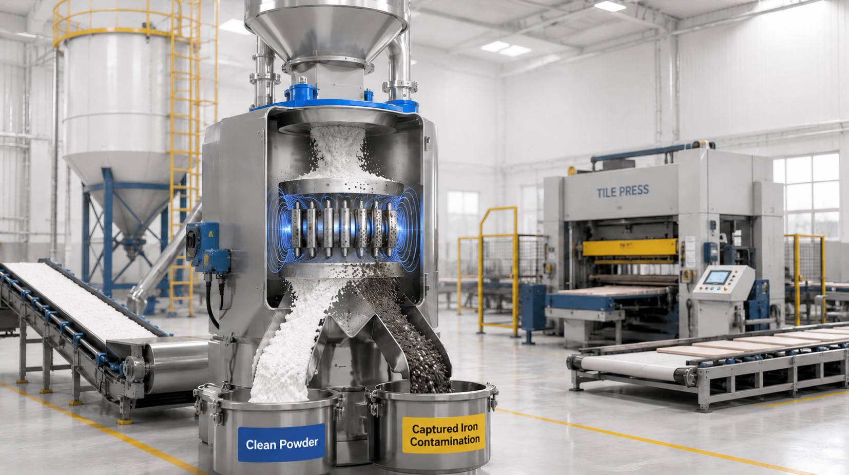 Powder Magnetic Separator In Ceramics Line