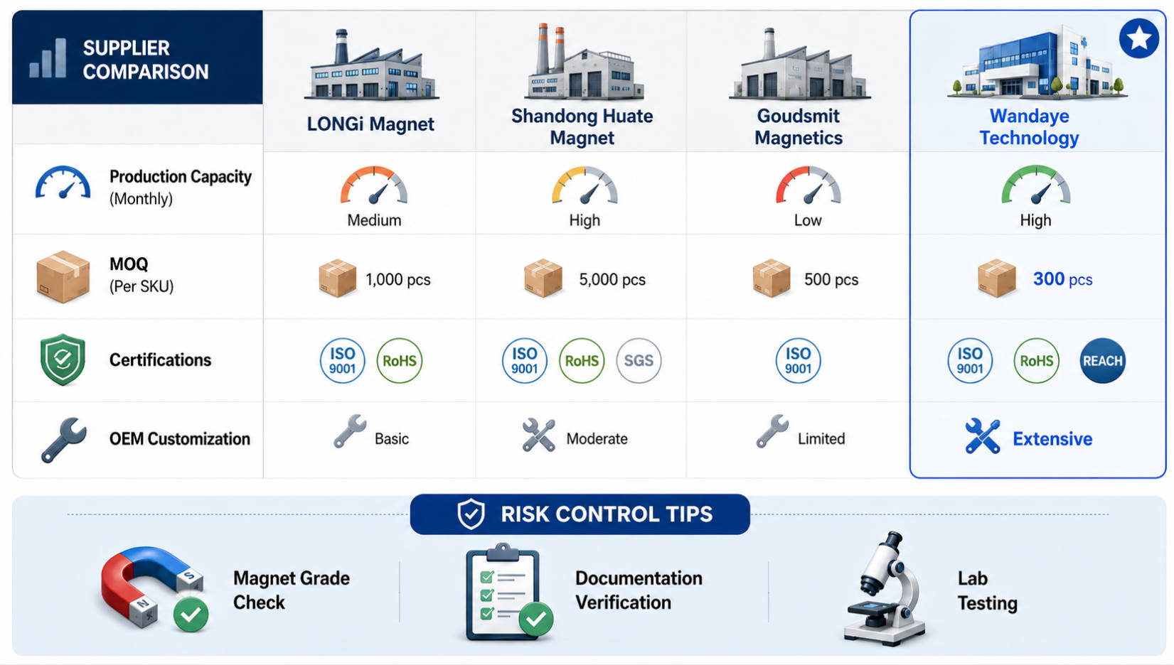 Magnetic Roller Separator Supplier Comparison Dashboard