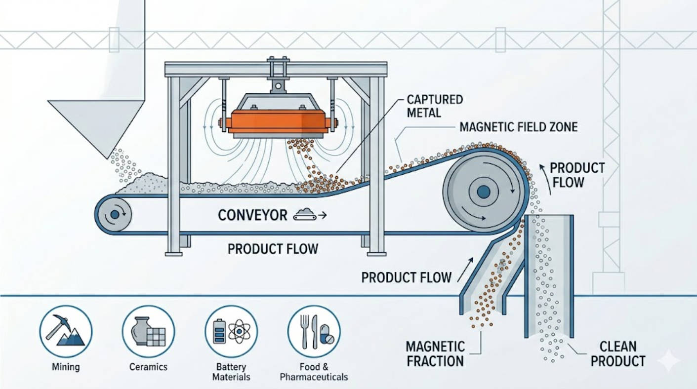 Magnetic Separator Working Principle Diagram