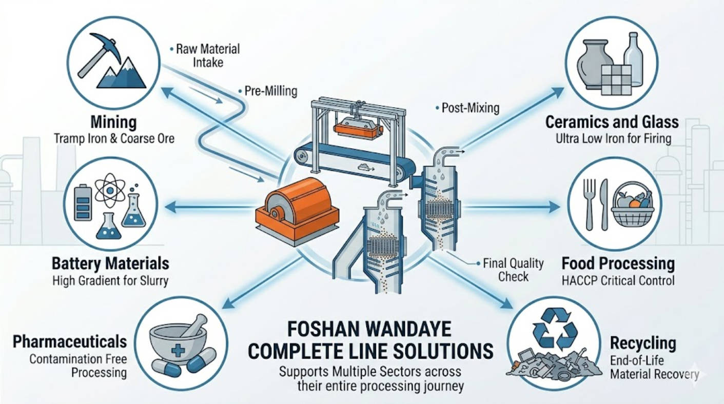 Magnetic Separator Industry Applications Map