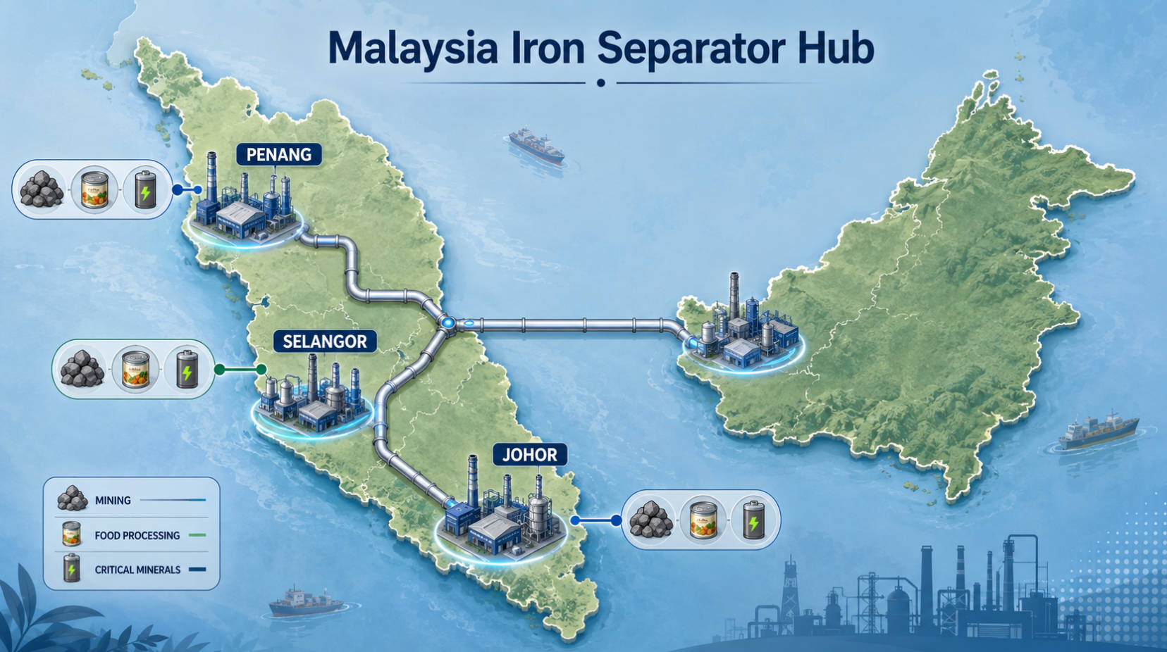 Malaysia Iron Separator Industry Cluster Map