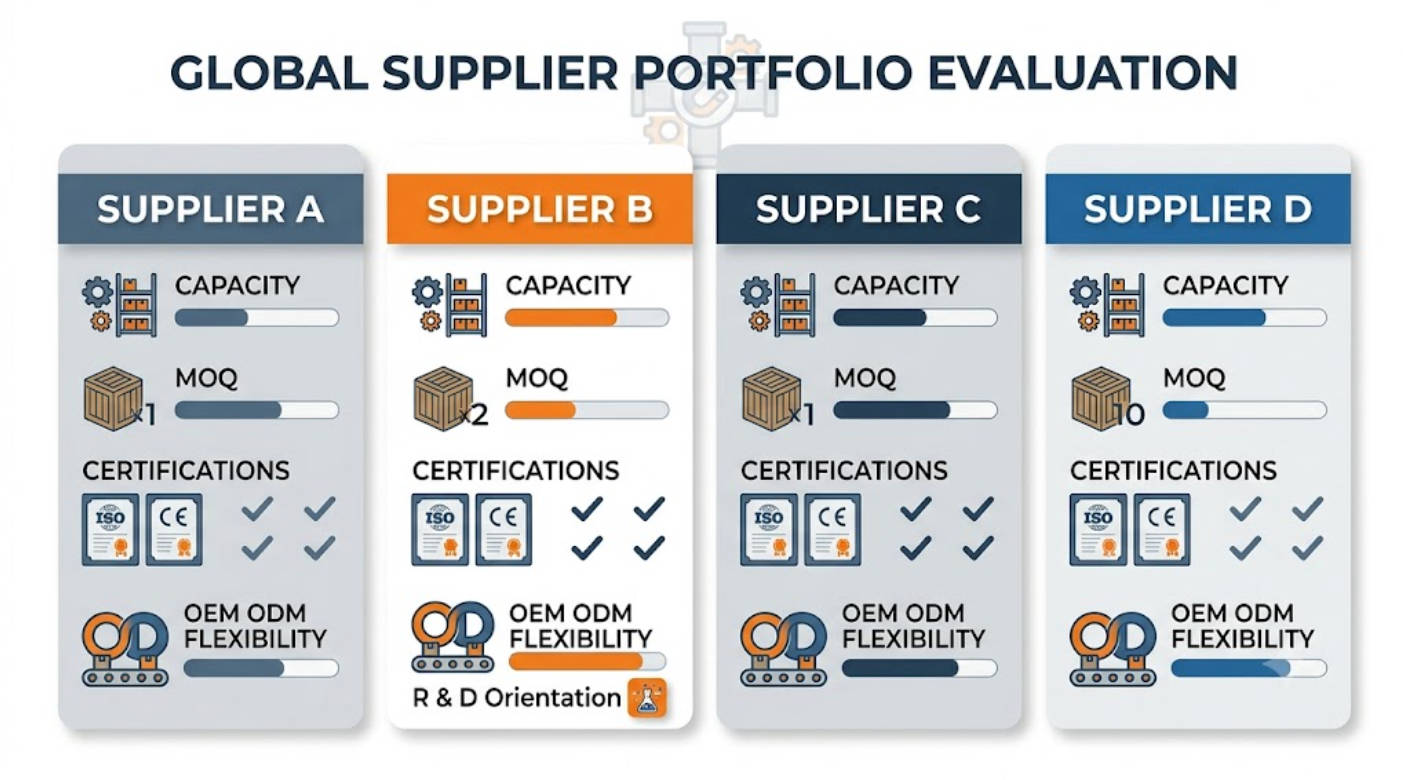 Iron Separator Supplier Comparison Dashboard